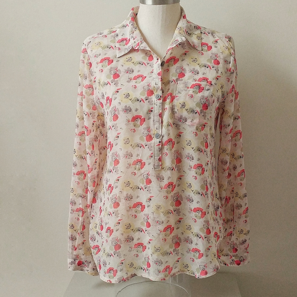 LOFT Spring Poppy Shirt - Picture 3 of 6